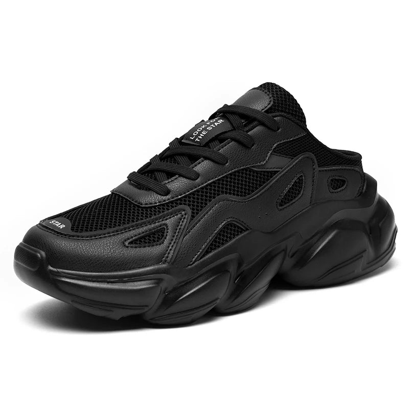 Half Shoes For Men Women's Chunky White Luxury Sneakers Running Casual Shoes Slippers Male Tennis Sports Ladies Fitness Footwear