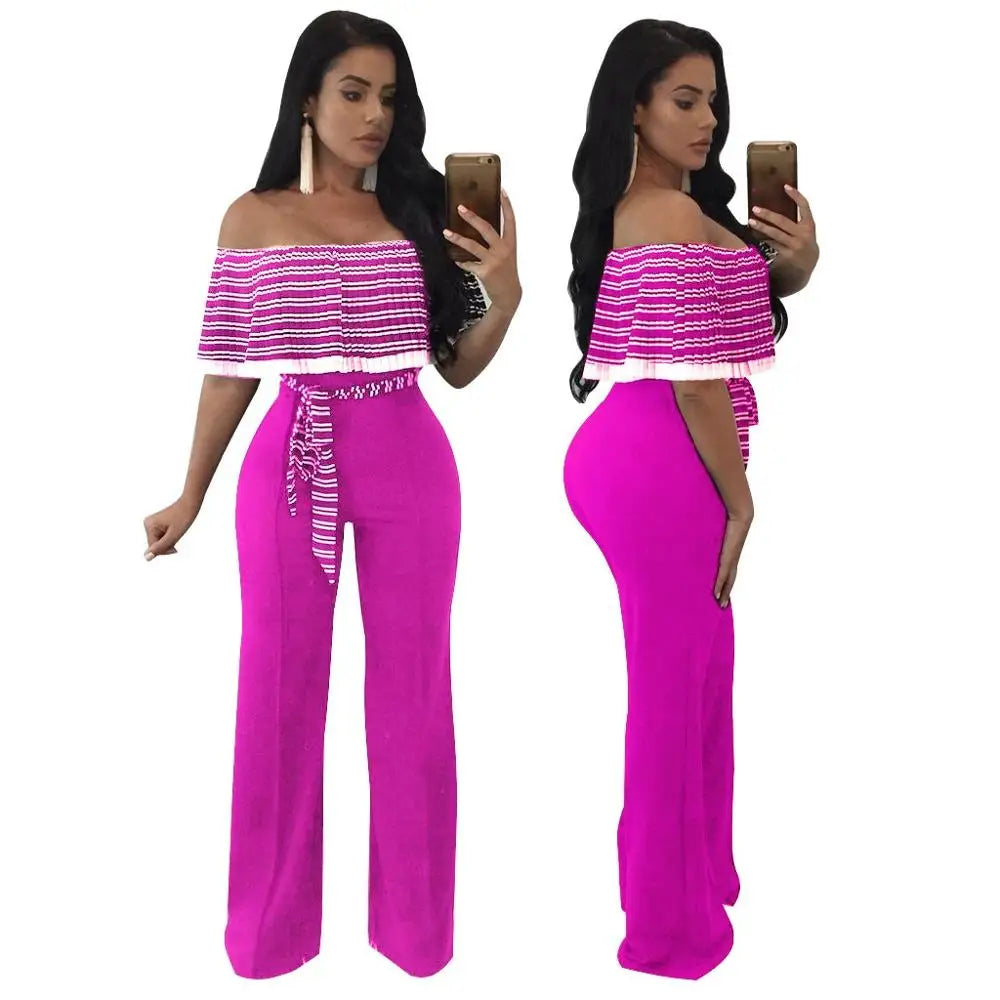 Fashion Women tube Ruffles Jumpsuits Sexy Playsuits plus size Bodysuits Rompers