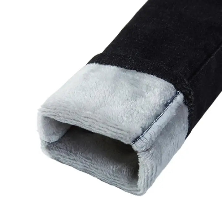 Winter Jeans For Women Gold Fleeces Thick Velvet Skinny Jeans trousers High waist Stretch Denim Pencil Pants