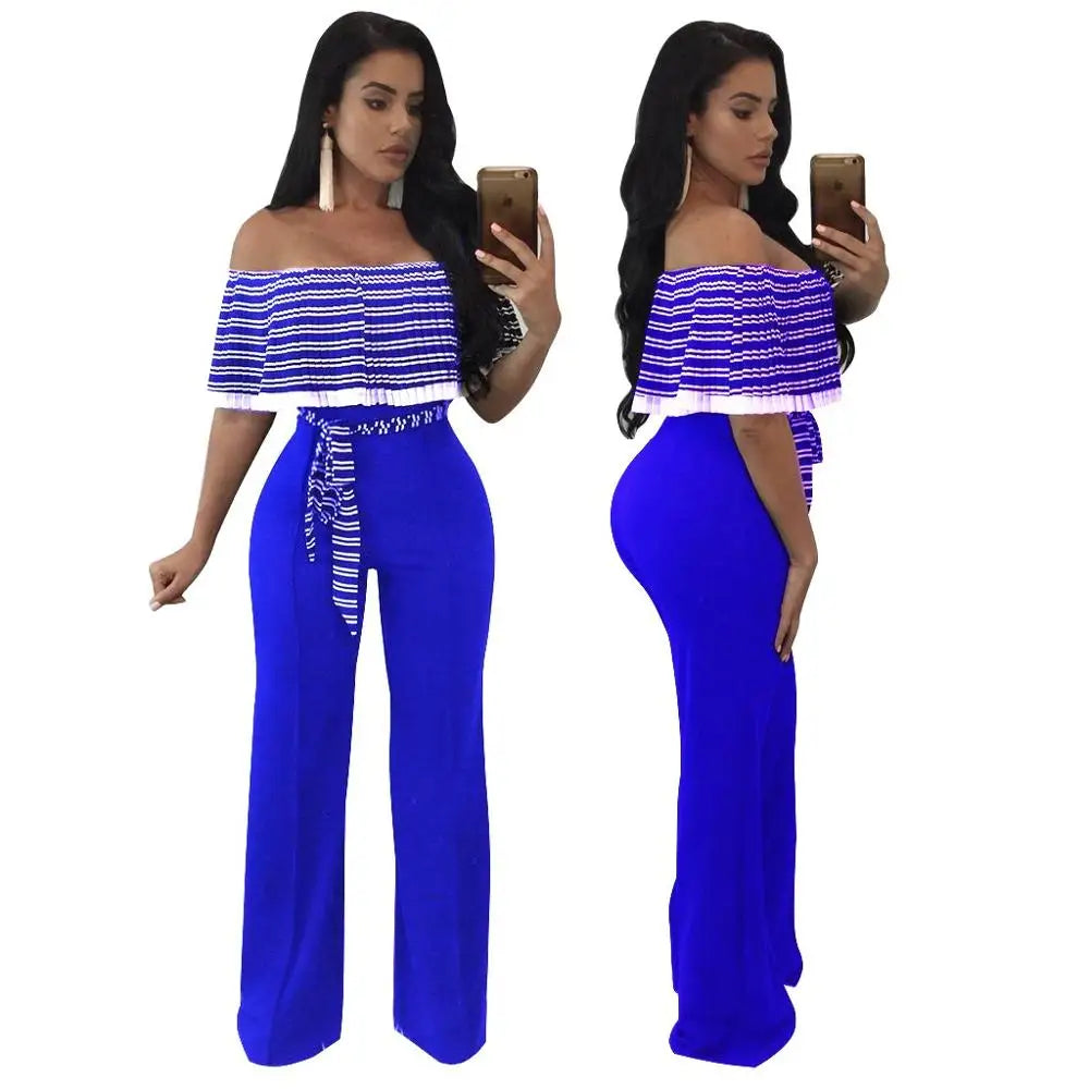 Fashion Women tube Ruffles Jumpsuits Sexy Playsuits plus size Bodysuits Rompers