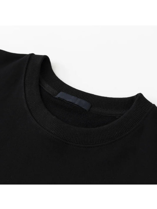 PUWD Women Fashion Black Graphic Sweatshirts 2023 Fall Vintage O Neck Long Sleeves Sweatshirts Female Loose Pullovers
